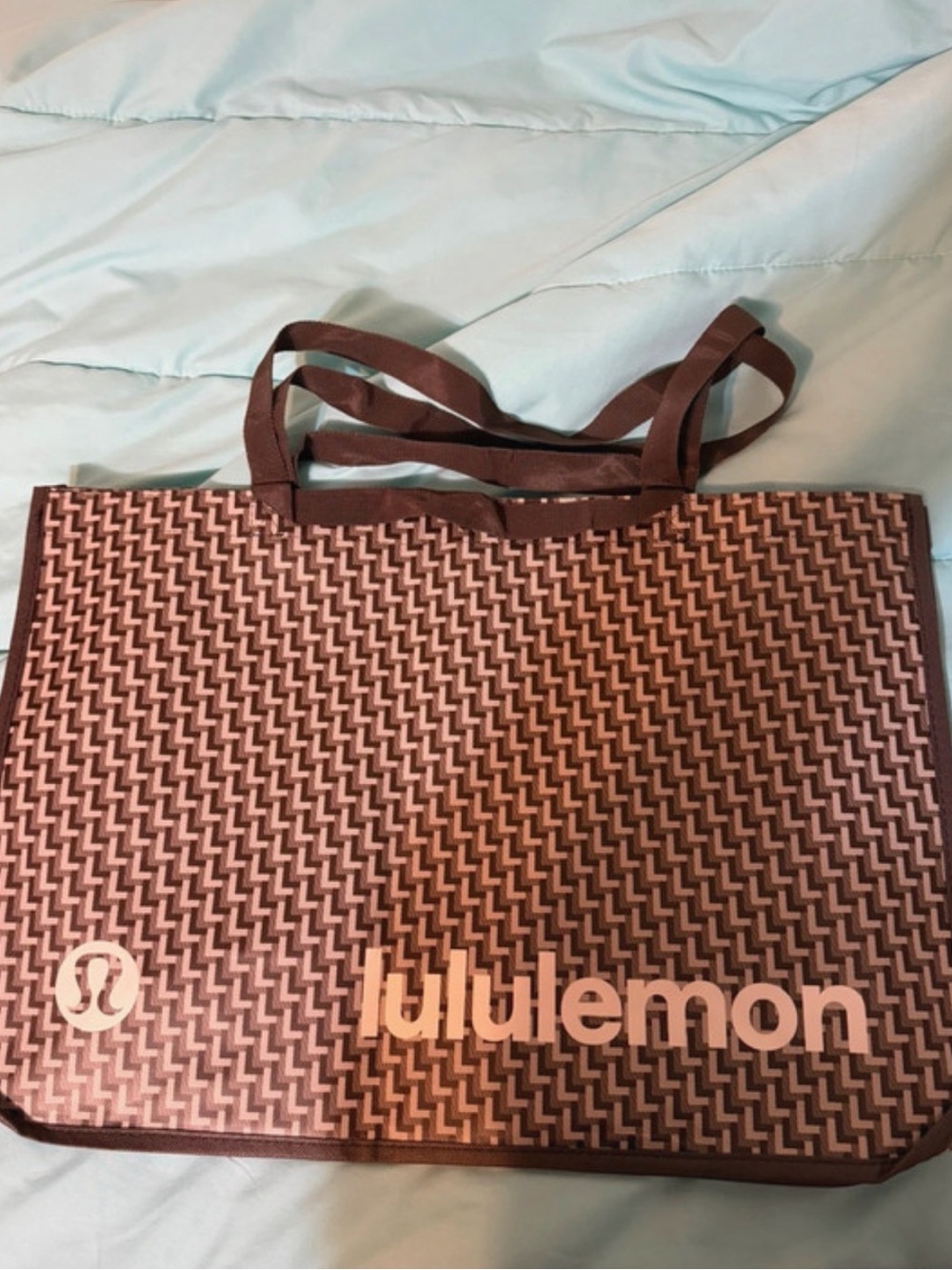 lululemon athletica Brown Geometric Pattern Tote